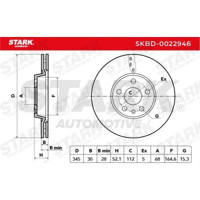 Brake Disc Stark SKBD-0022946 SKBD-0022946 - photo 3