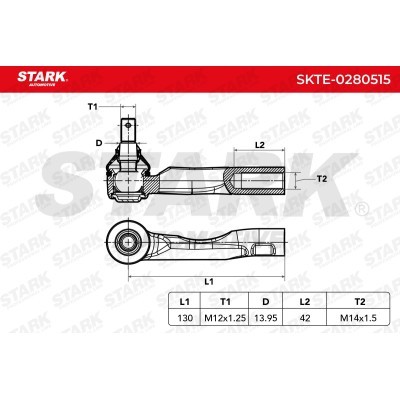 Tie Rod End Stark SKTE-0280515 SKTE-0280515 - photo 6