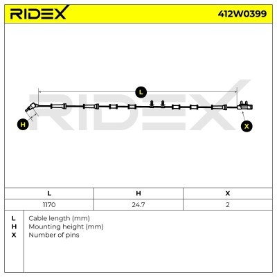 ABS Sensor RIDEX 412W0399 412W0399 - photo 6