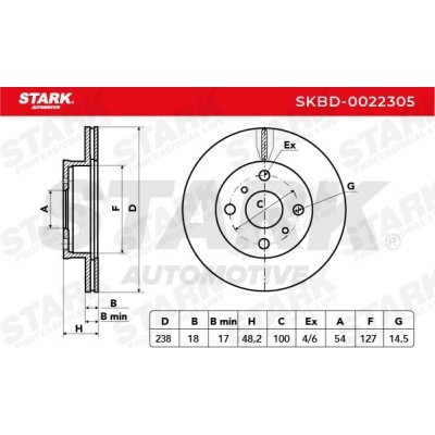 Brake Disc Stark SKBD-0022305 SKBD-0022305 - photo 3