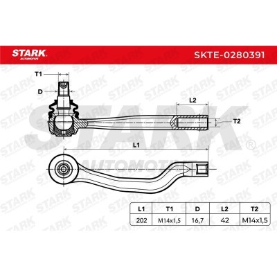 Tie Rod End Stark SKTE-0280391 SKTE-0280391 - photo 5