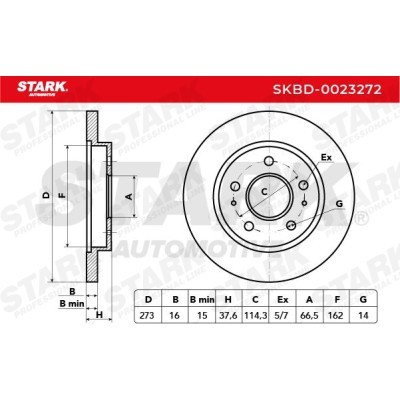 Brake Disc Stark SKBD-0023272 SKBD-0023272 - photo 3