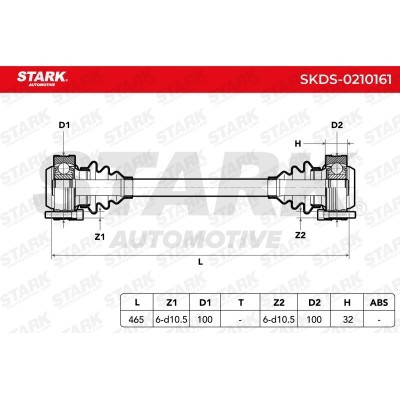 Drive Shaft Stark SKDS-0210161 SKDS-0210161 - photo 3