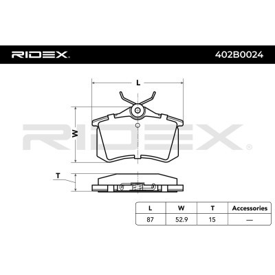 Brake Pads Set RIDEX 402B0024 402B0024 - photo 2