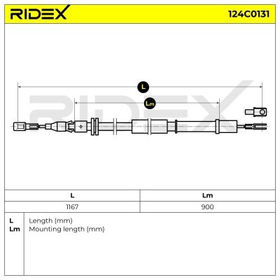Cable Pull, Parking Brake RIDEX 124C0131 124C0131 - photo 6