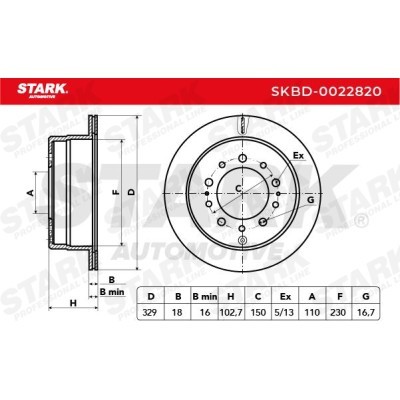 Brake Disc Stark SKBD-0022820 SKBD-0022820 - photo 4