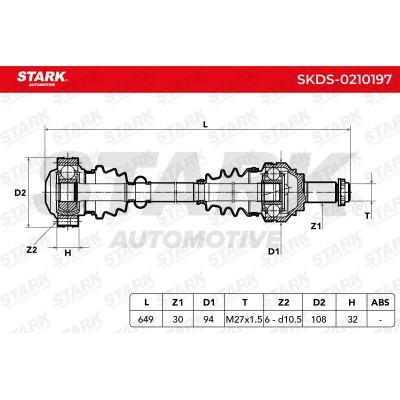 Drive Shaft Stark SKDS-0210197 SKDS-0210197 - photo 6