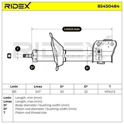 Shock Absorber RIDEX 854S0484 854S0484 - photo 6