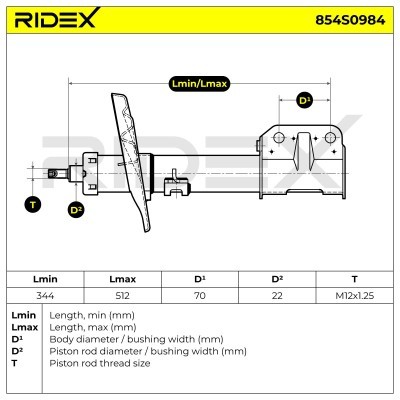 Shock Absorber RIDEX 854S0984 854S0984 - photo 8