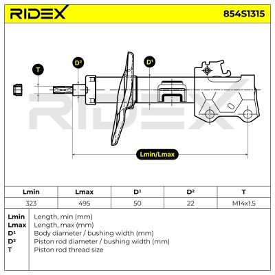 Shock Absorber RIDEX 854S1315 854S1315 - photo 5