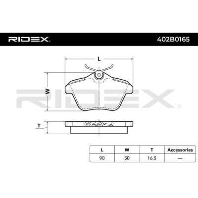 Brake Pads Set RIDEX 402B0165 402B0165 - photo 7