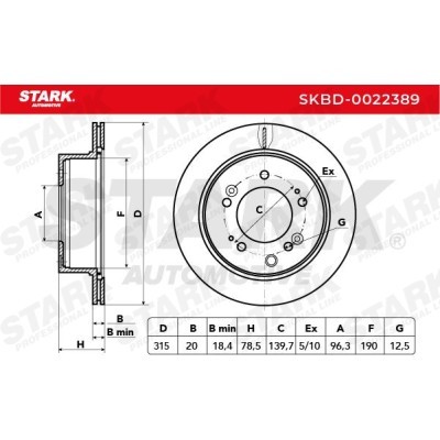 Brake Disc Stark SKBD-0022389 SKBD-0022389 - photo 7