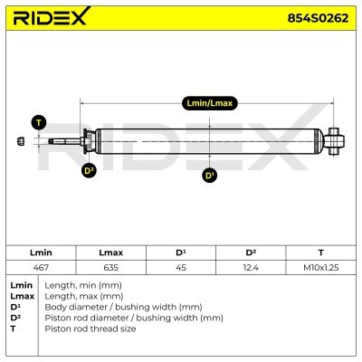 Shock Absorber RIDEX 854S0262 854S0262 - photo 8