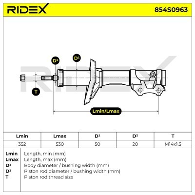 Shock Absorber RIDEX 854S0963 854S0963 - photo 7