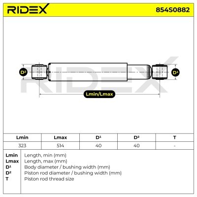 Shock Absorber RIDEX 854S0882 854S0882 - photo 5