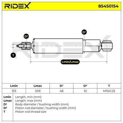 Shock Absorber RIDEX 854S0154 854S0154 - photo 9