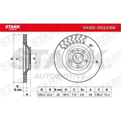 Brake Disc Stark SKBD-0022186 SKBD-0022186 - photo 5