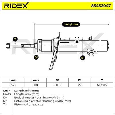 Shock Absorber RIDEX 854S2047 854S2047 - photo 9