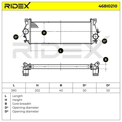 Intercooler, Charger RIDEX 468I0210 468I0210 - photo 7