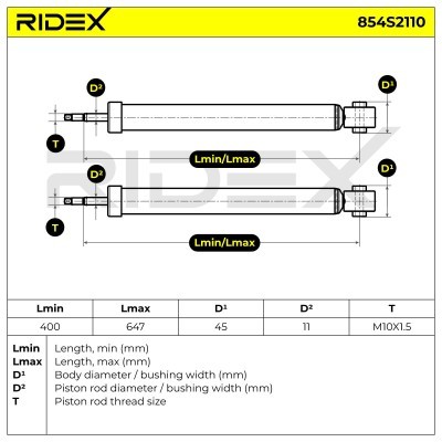 Shock Absorber RIDEX 854S2110 854S2110 - photo 6