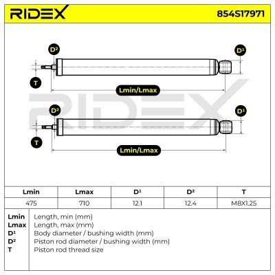 Shock Absorber RIDEX 854S17971 854S17971 - photo 8