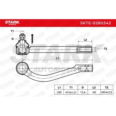 Tie Rod End Stark SKTE-0280342 SKTE-0280342 - photo 8