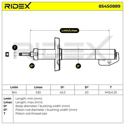 Shock Absorber RIDEX 854S0889 854S0889 - photo 4