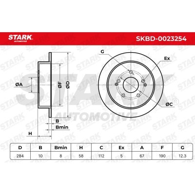 Brake Disc Stark SKBD-0023254 SKBD-0023254 - photo 7