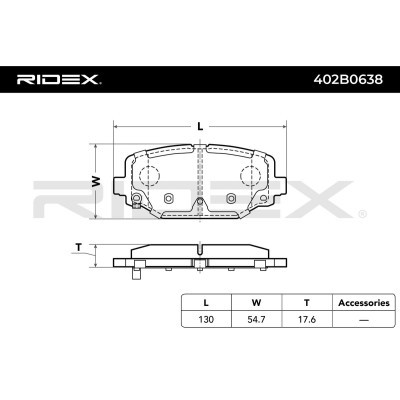 Brake Pads Set RIDEX 402B0638 402B0638 - photo 6