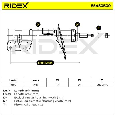 Shock Absorber RIDEX 854S0500 854S0500 - photo 9