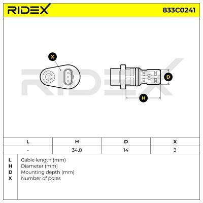 Crankshaft Pulse Sensor RIDEX 833C0241 833C0241 - photo 5