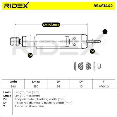 Shock Absorber RIDEX 854S1442 854S1442 - photo 6