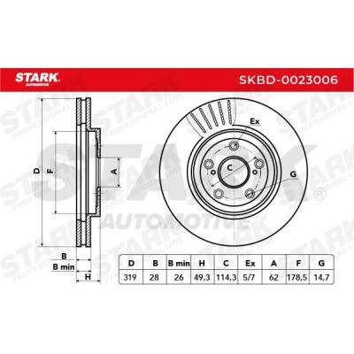 Brake Disc Stark SKBD-0023006 SKBD-0023006 - photo 8