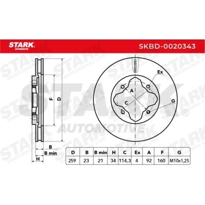 Brake Disc Stark SKBD-0020343 SKBD-0020343 - photo 5