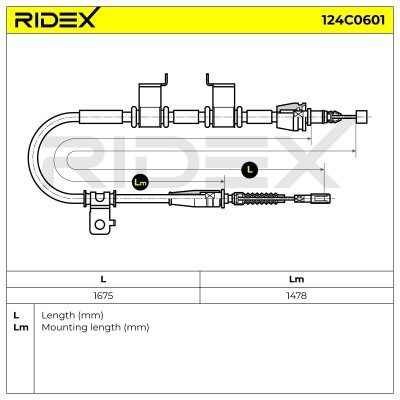 Cable Pull, Parking Brake RIDEX 124C0601 124C0601 - photo 7