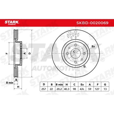 Brake Disc Stark SKBD-0020069 SKBD-0020069 - photo 5