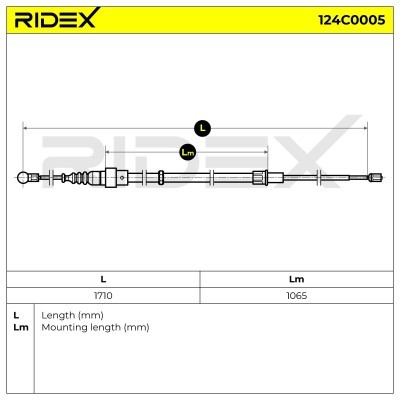 Cable Pull, Parking Brake RIDEX 124C0005 124C0005 - photo 6