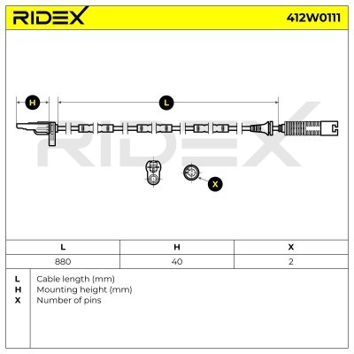 ABS Sensor RIDEX 412W0111 412W0111 - photo 4