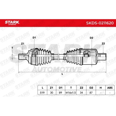 Drive Shaft Stark SKDS-0211620 SKDS-0211620 - photo 3