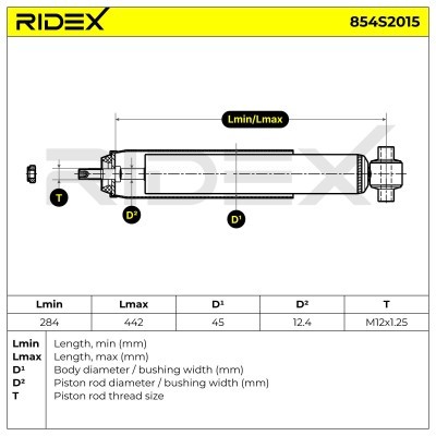 Shock Absorber RIDEX 854S2015 854S2015 - photo 6