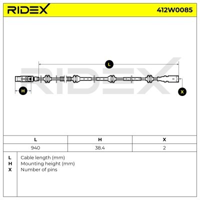 ABS Sensor RIDEX 412W0085 412W0085 - photo 7