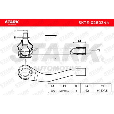 Tie Rod End Stark SKTE-0280344 SKTE-0280344 - photo 8