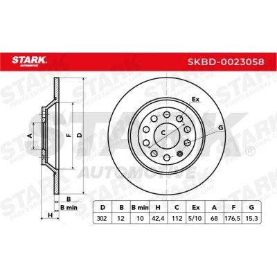 Brake Disc Stark SKBD-0023058 SKBD-0023058 - photo 3