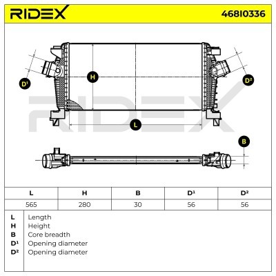 Intercooler, Charger RIDEX 468I0336 468I0336 - photo 8