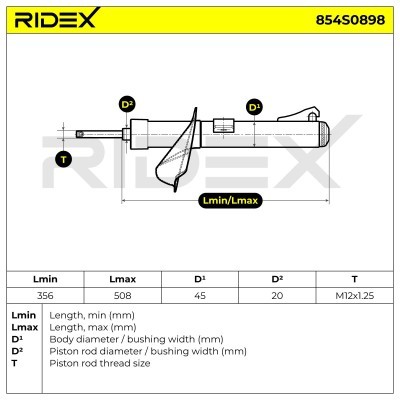 Shock Absorber RIDEX 854S0898 854S0898 - photo 7