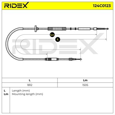 Cable Pull, Parking Brake RIDEX 124C0123 124C0123 - photo 6