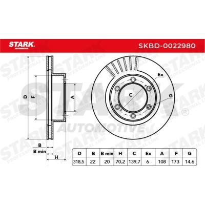 Brake Disc Stark SKBD-0022980 SKBD-0022980 - photo 5