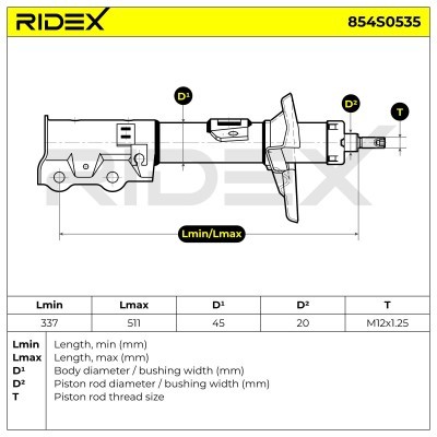 Shock Absorber RIDEX 854S0535 854S0535 - photo 5