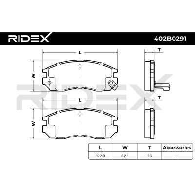 Brake Pads Set RIDEX 402B0291 402B0291 - photo 8