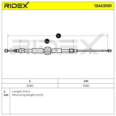 Cable Pull, Parking Brake RIDEX 124C0101 124C0101 - photo 6